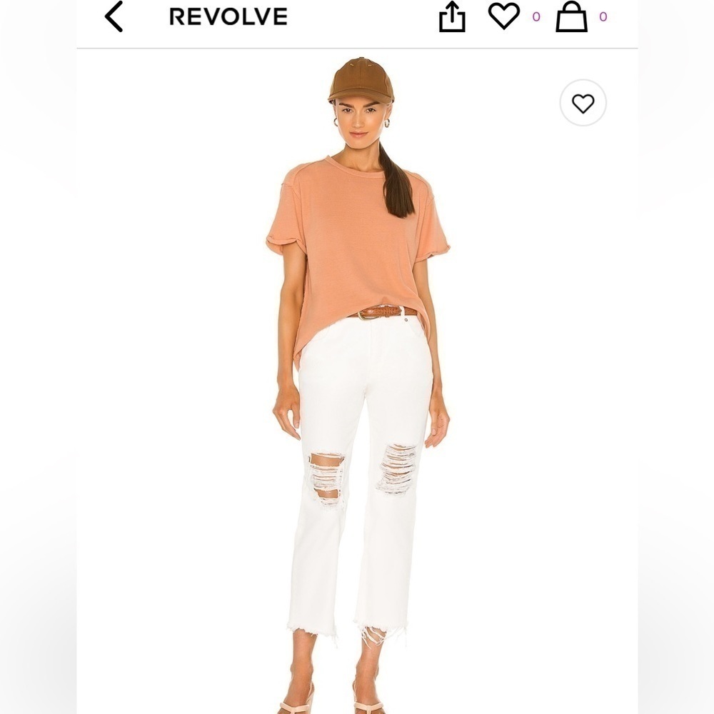 WE THE FREE FREE PEOPLE | boyfriend tee linen/cotton shirt, color: iced chai